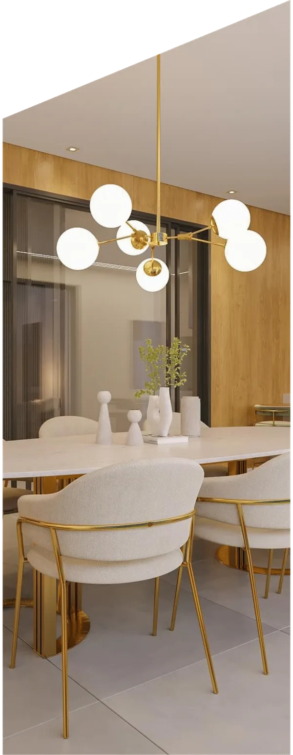 Sala de jantar decorada