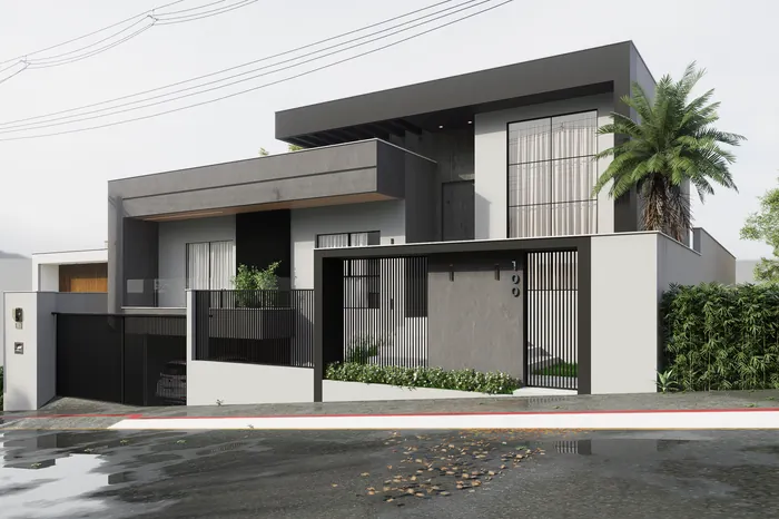 Casa Linear 03 Suítes – Valle Verde — fachada com jardim